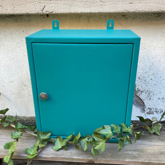 Armoire à pharmacie métal turquoise