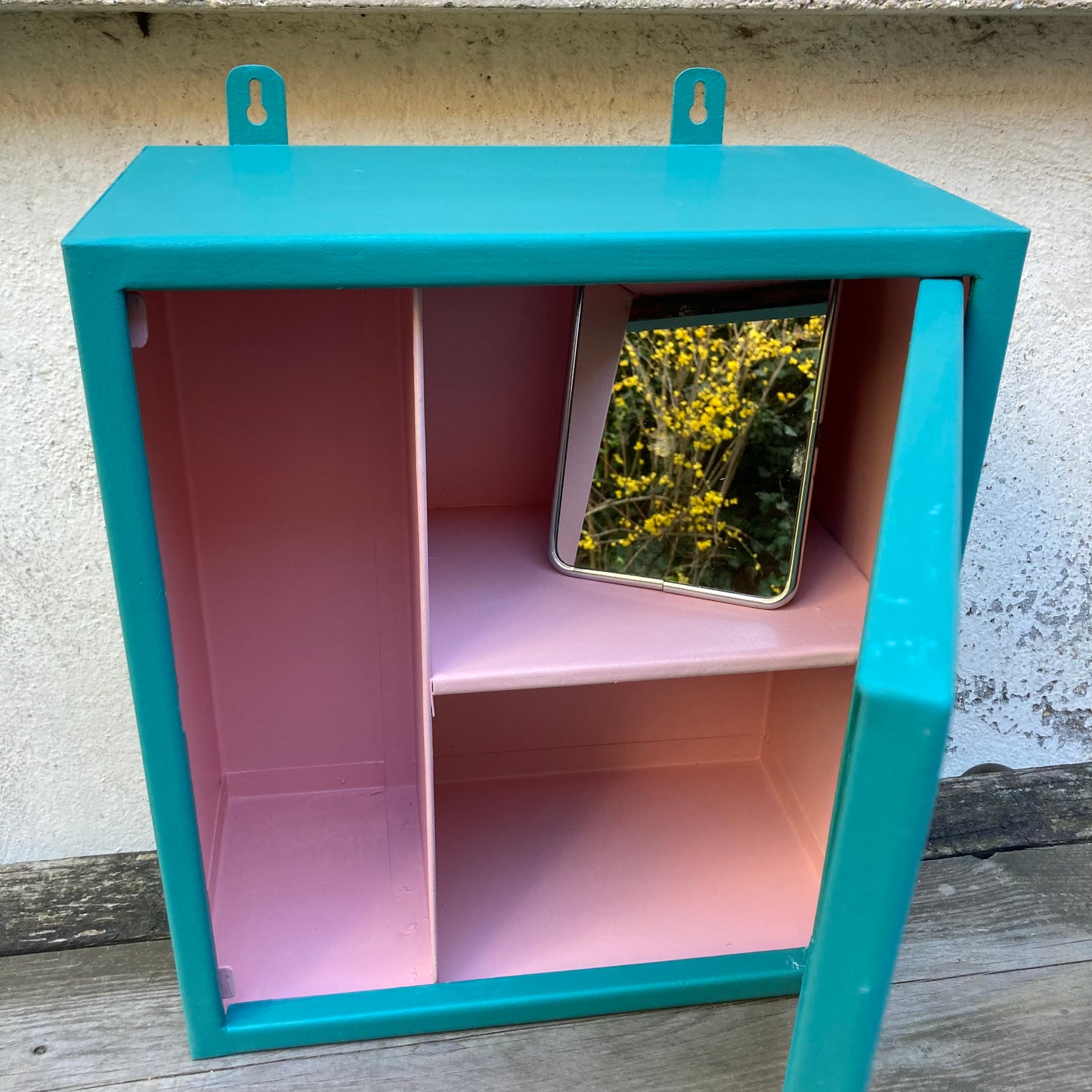 Armoire à pharmacie métal turquoise