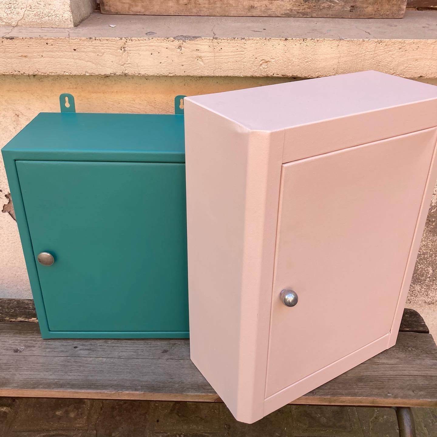 Armoire à pharmacie métal turquoise