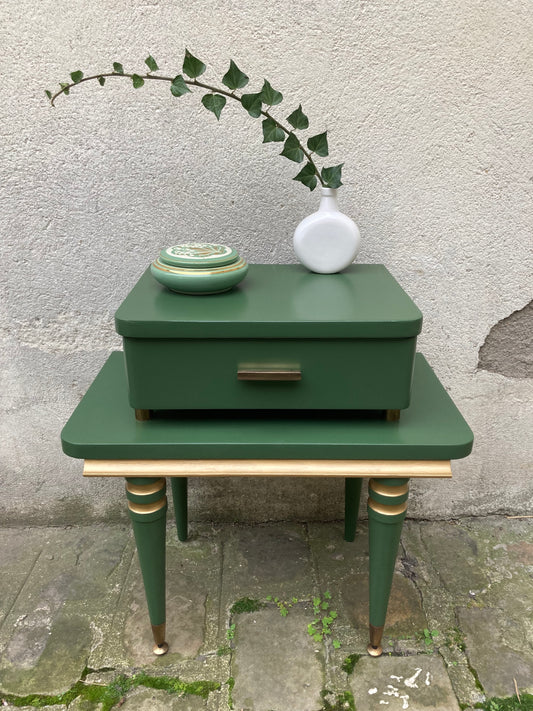 Chevet vintage vert anglais