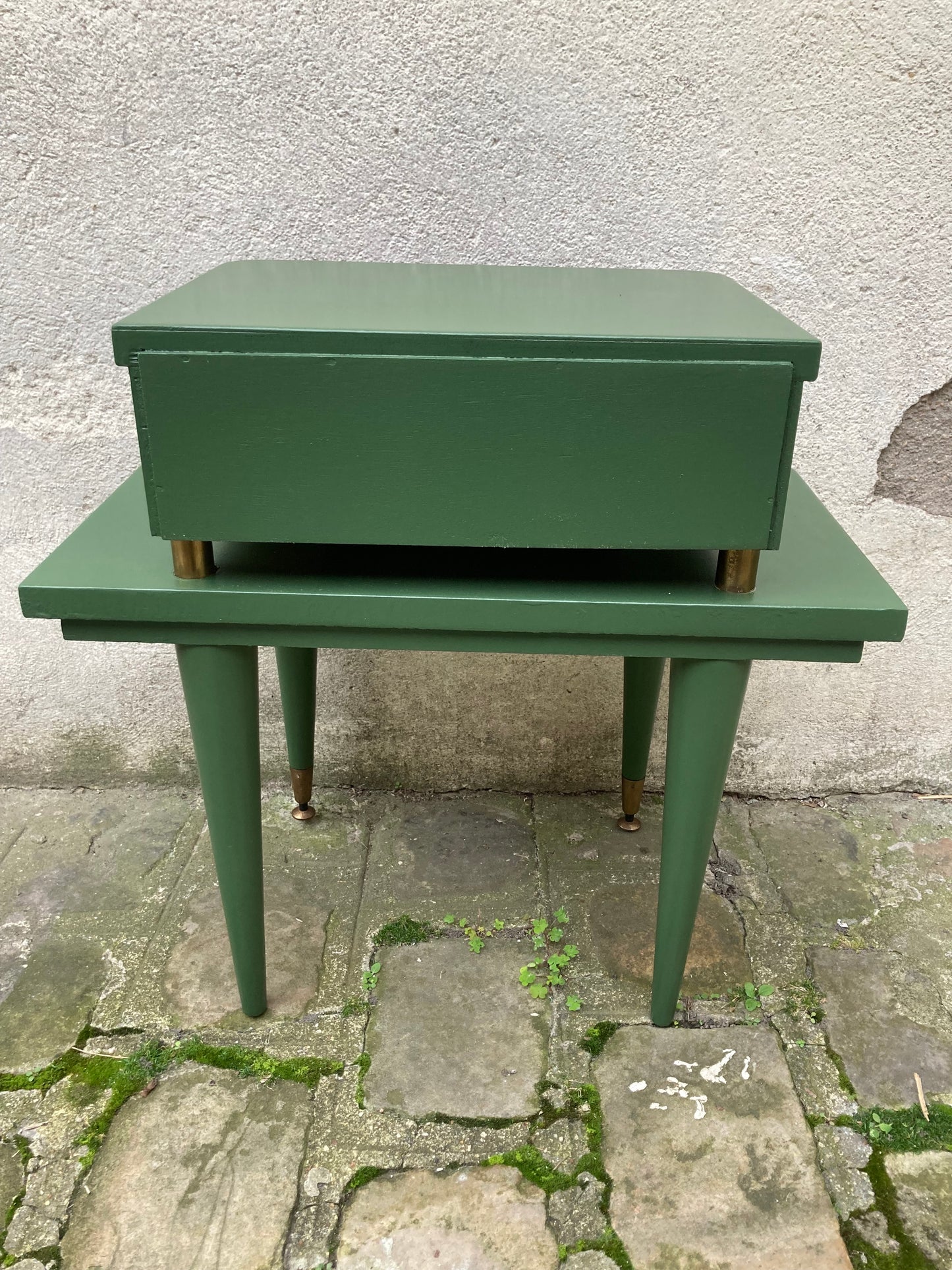 Chevet vintage vert anglais
