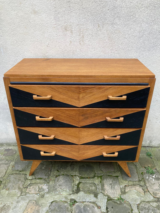 Commode années 50 pieds compas