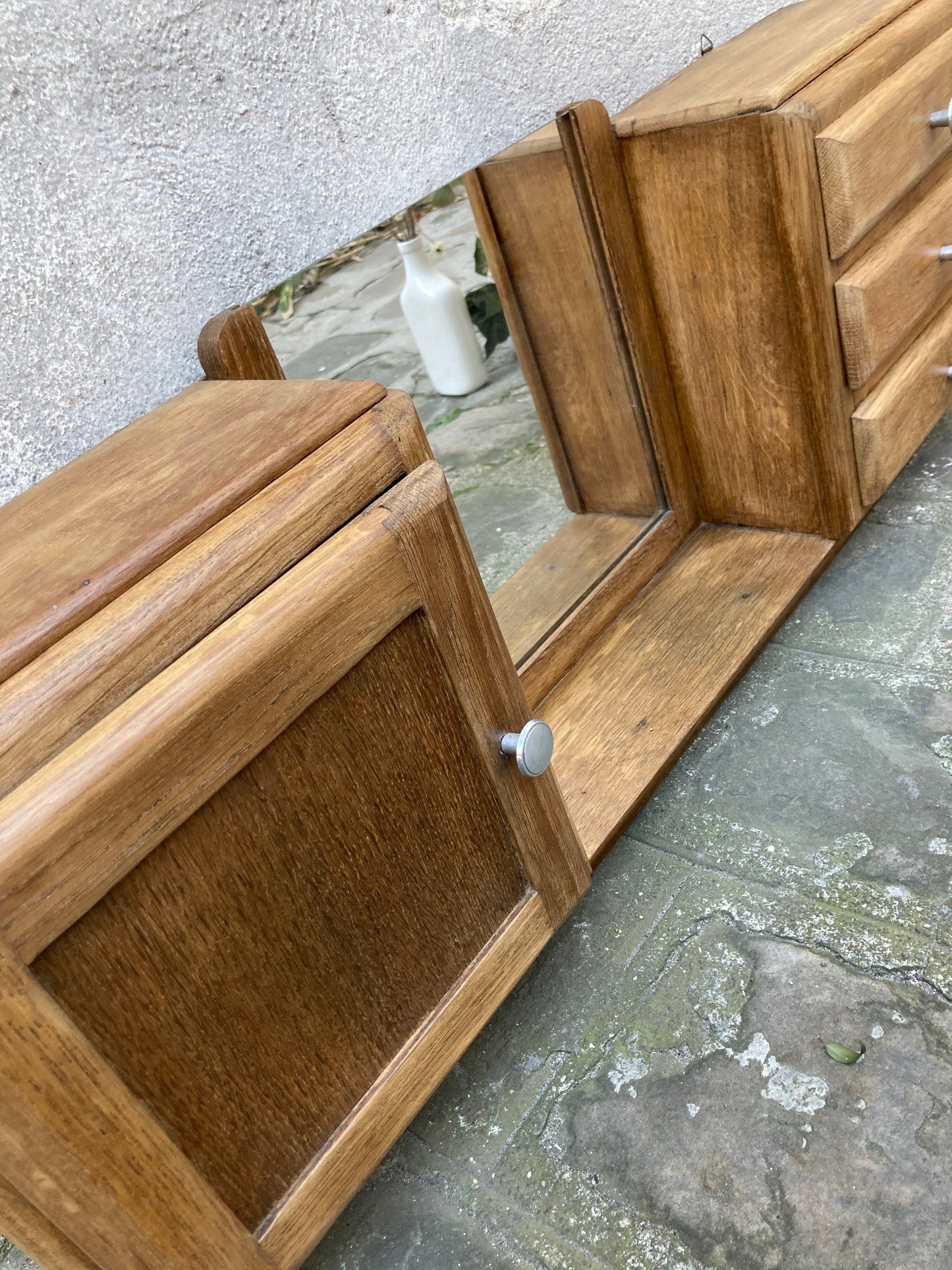 Meuble étagère miroir
