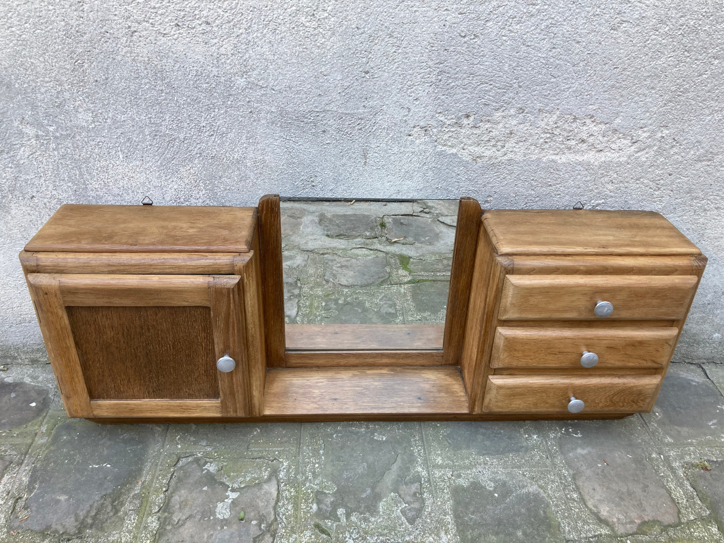 Meuble étagère miroir
