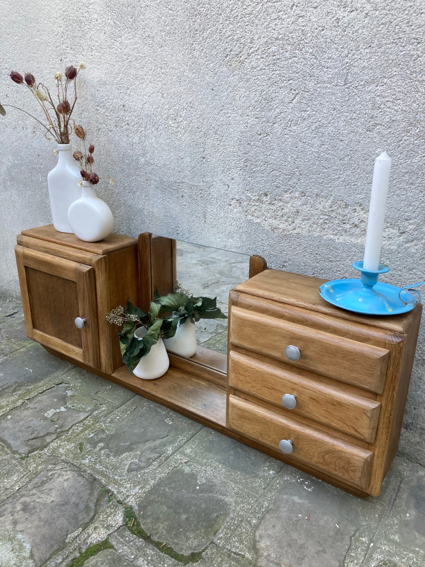 Meuble étagère miroir