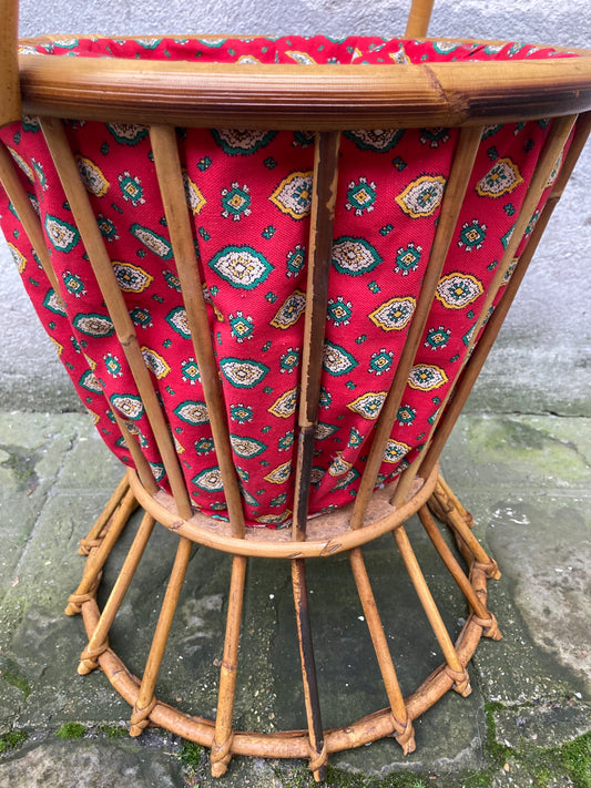 Panier à ouvrage en rotin