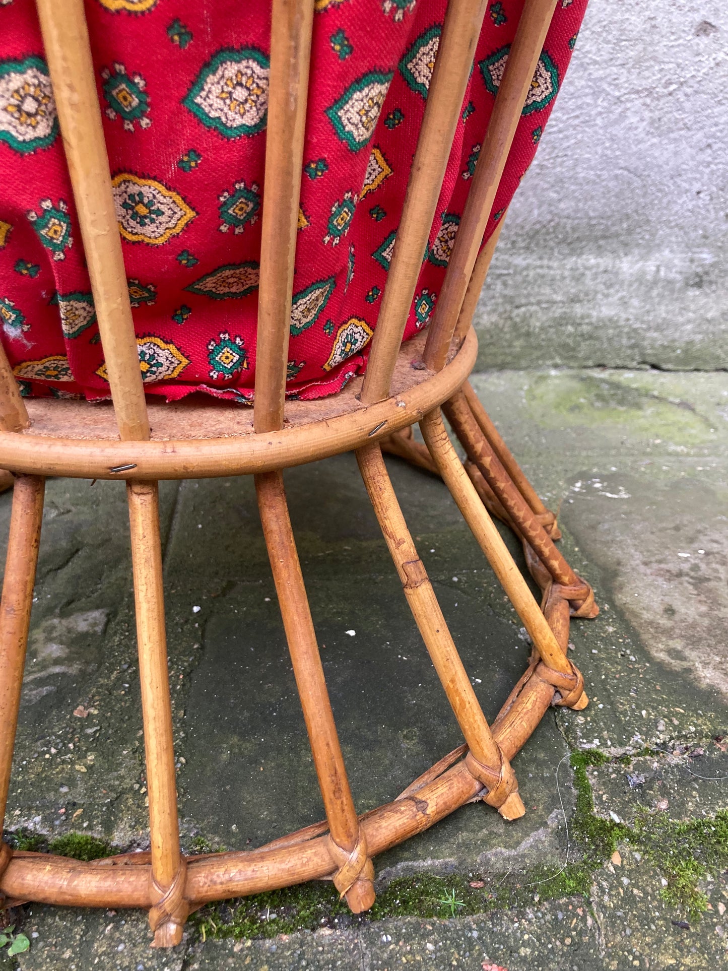 Panier à ouvrage en rotin