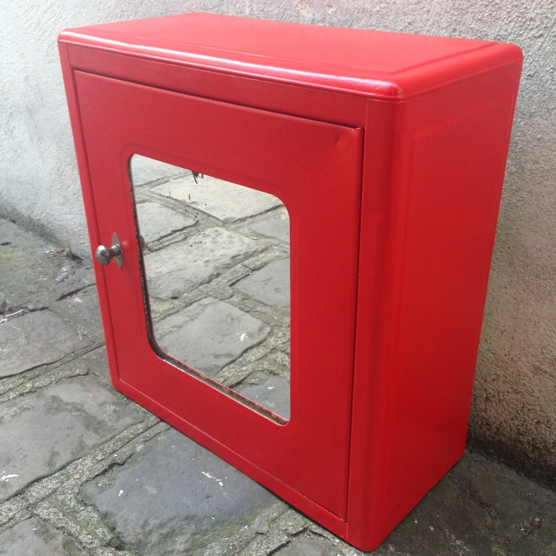 Armoire pharmacie années 60 - Métal rouge