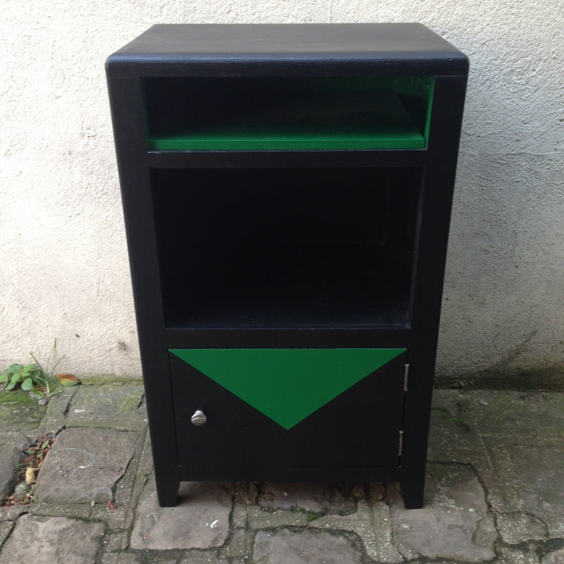 Chevet vintage - Noir / vert