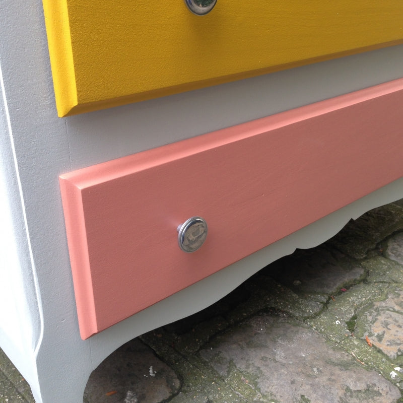 Commode vintage - Moutarde/terracotta