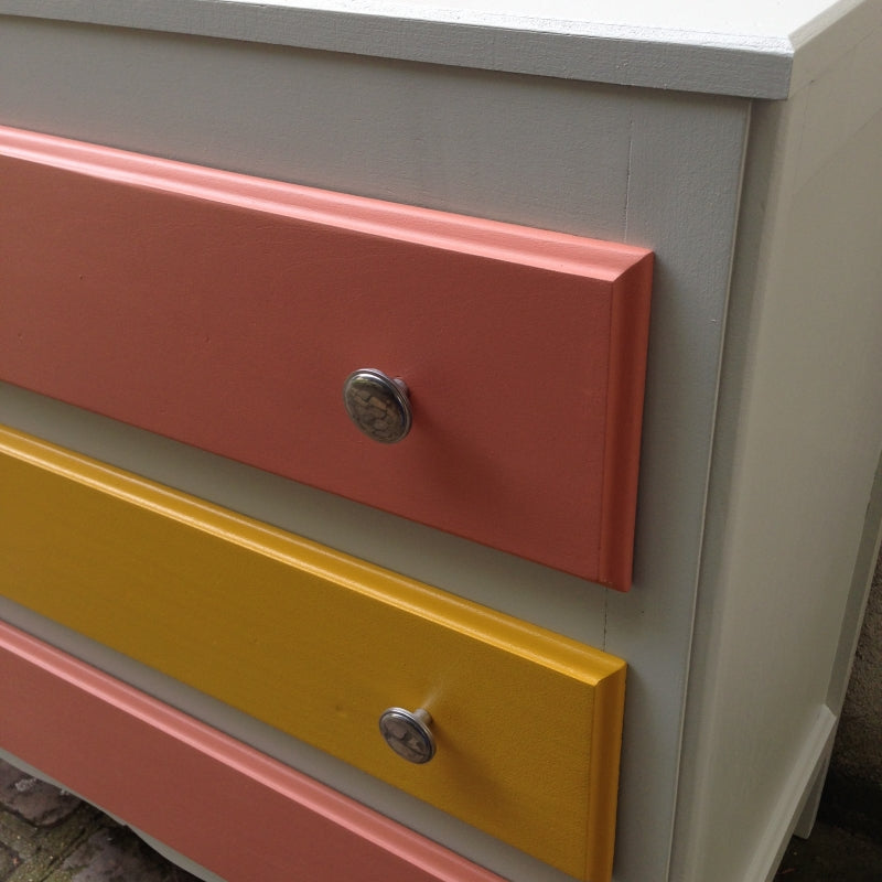 Commode vintage - Moutarde/terracotta