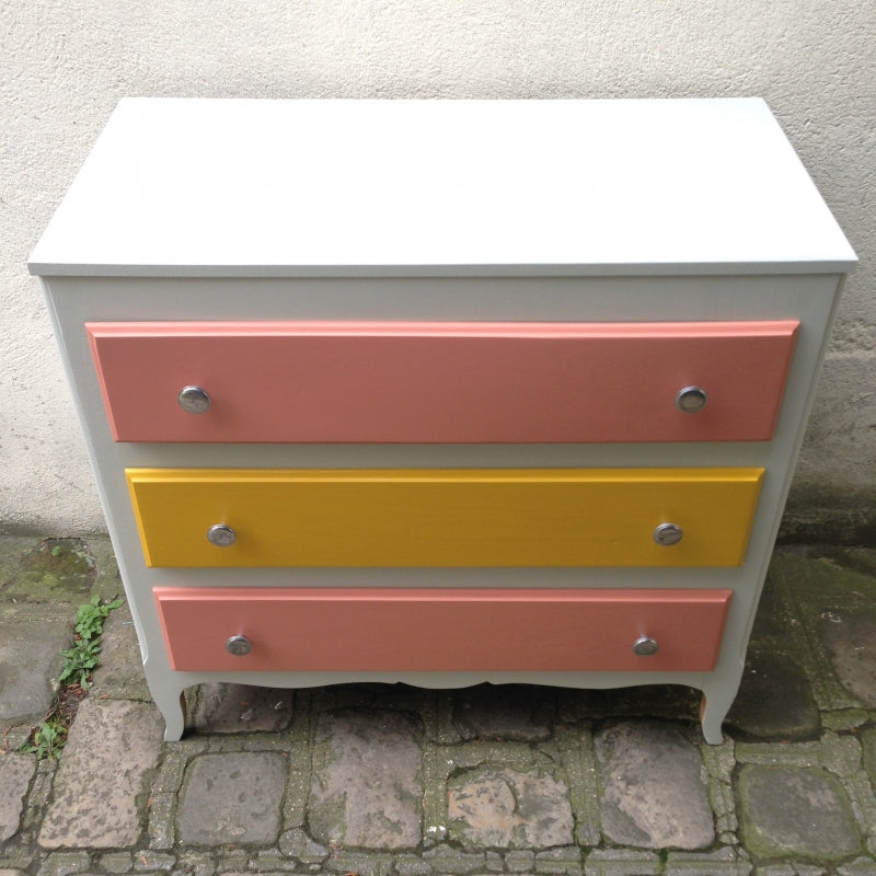 Commode vintage - Moutarde/terracotta