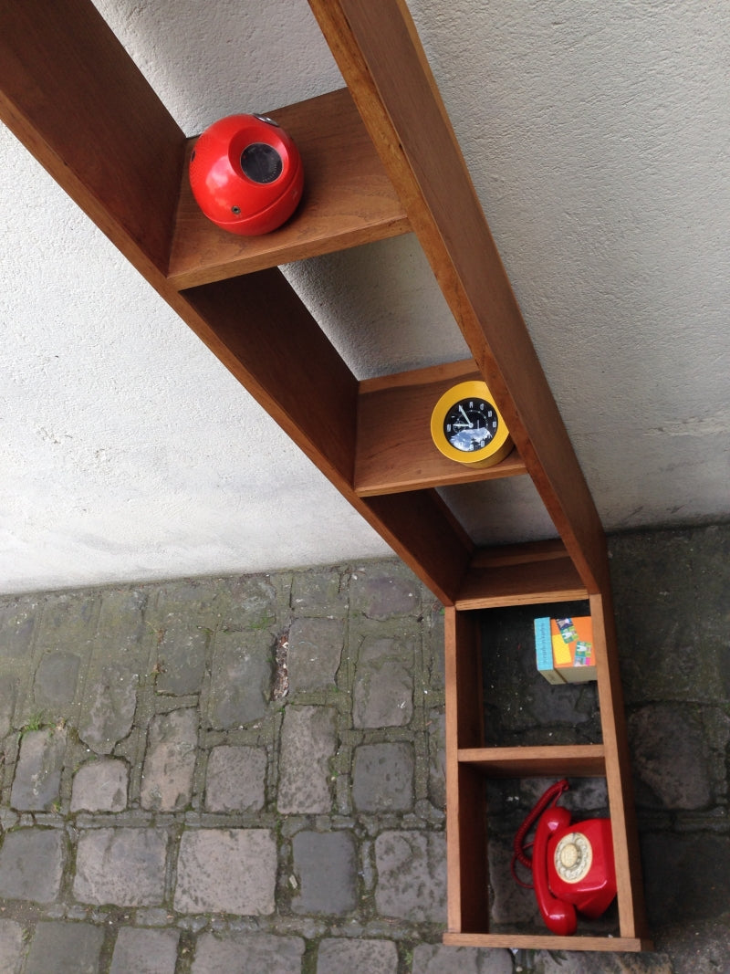Etagère d'angle vintage - Chêne