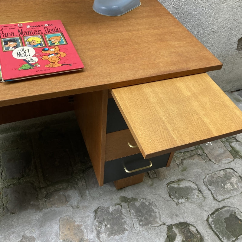 Bureau vintage - Plaqué chêne