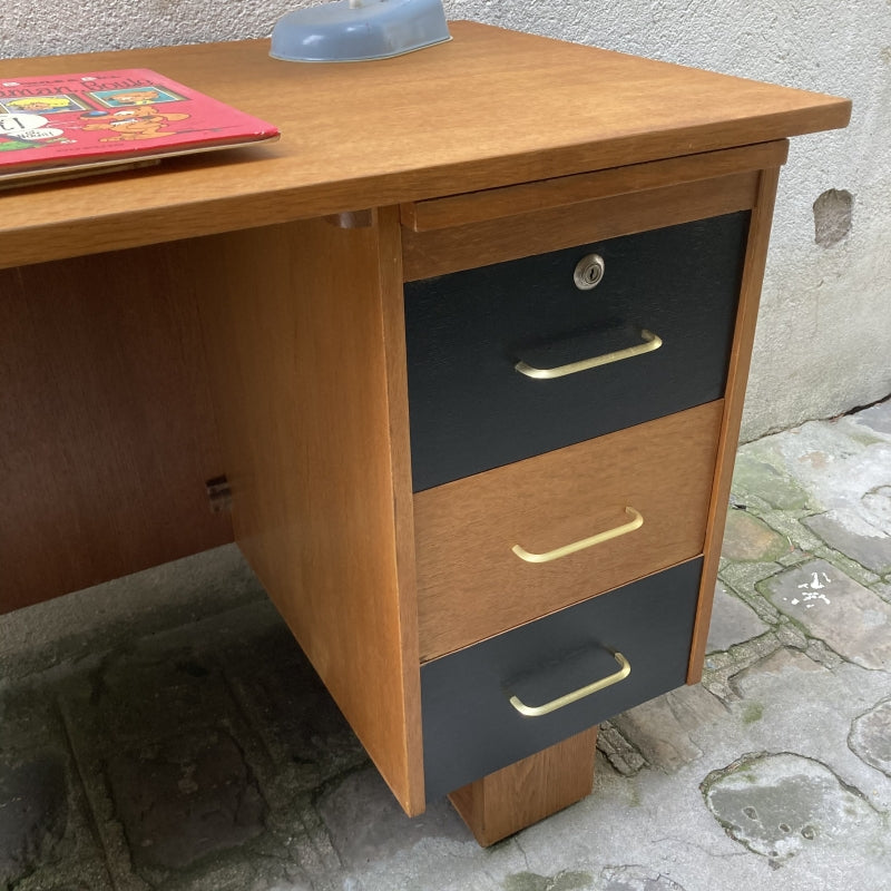 Bureau vintage - Plaqué chêne