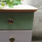 Chevet vintage - Vert amande / rose