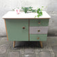 Chevet vintage - Vert amande / rose